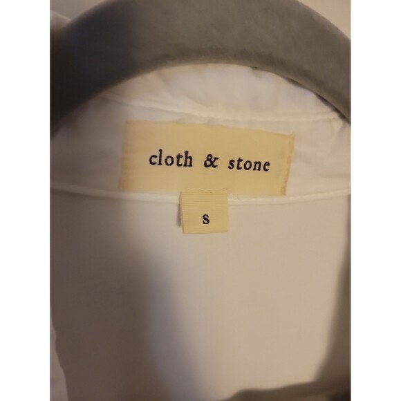 Cloth & Stone White Tencel Button Up Shirt Sz S - Picture 3 of 7